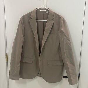 Uniqlo Ultra Light Medium Beige Jacket, Slim Fit